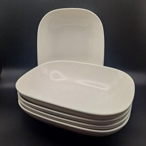 5 Bowls Alessi For Delta Airlines Extra Large White Ceramic 8" x 6" First Class